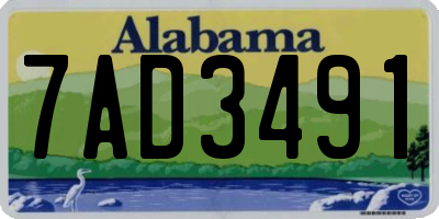 AL license plate 7AD3491