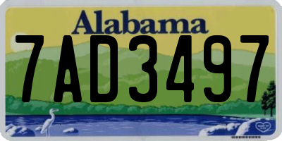 AL license plate 7AD3497