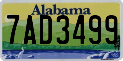 AL license plate 7AD3499