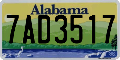 AL license plate 7AD3517