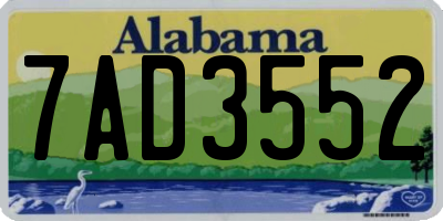 AL license plate 7AD3552