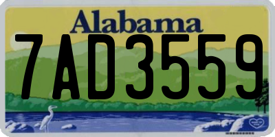 AL license plate 7AD3559