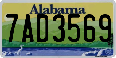 AL license plate 7AD3569