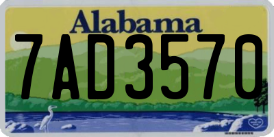 AL license plate 7AD3570