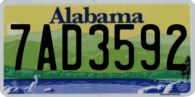 AL license plate 7AD3592