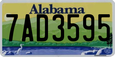 AL license plate 7AD3595