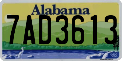 AL license plate 7AD3613