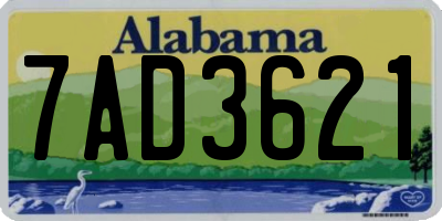 AL license plate 7AD3621