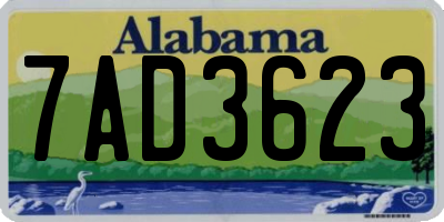 AL license plate 7AD3623