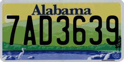 AL license plate 7AD3639