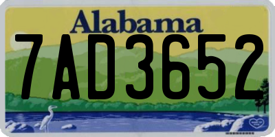 AL license plate 7AD3652