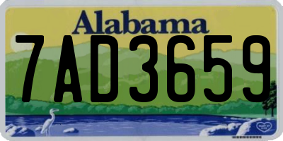 AL license plate 7AD3659