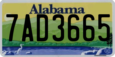 AL license plate 7AD3665