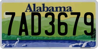 AL license plate 7AD3679