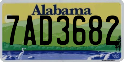 AL license plate 7AD3682