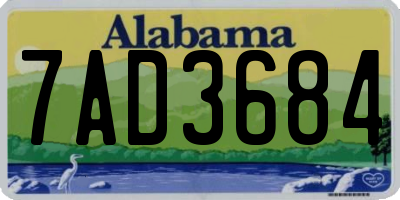 AL license plate 7AD3684