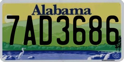 AL license plate 7AD3686