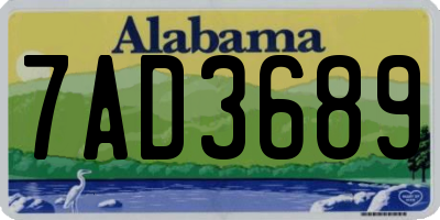 AL license plate 7AD3689