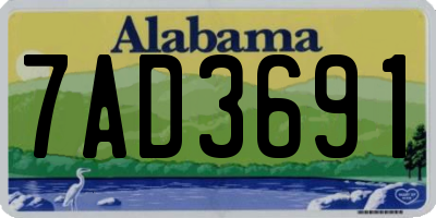 AL license plate 7AD3691