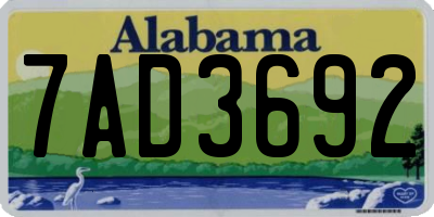 AL license plate 7AD3692