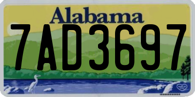 AL license plate 7AD3697