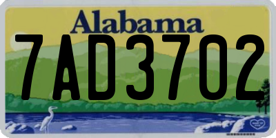 AL license plate 7AD3702