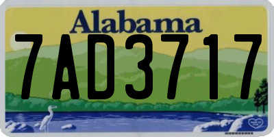 AL license plate 7AD3717