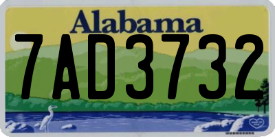 AL license plate 7AD3732
