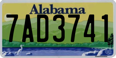 AL license plate 7AD3741