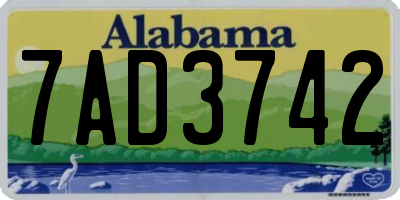 AL license plate 7AD3742