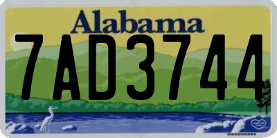 AL license plate 7AD3744