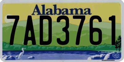 AL license plate 7AD3761