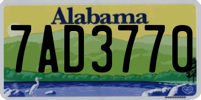 AL license plate 7AD3770