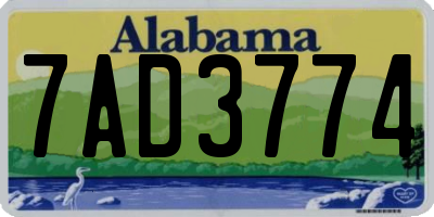 AL license plate 7AD3774