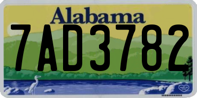 AL license plate 7AD3782