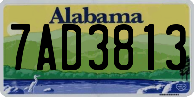 AL license plate 7AD3813
