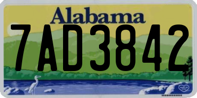 AL license plate 7AD3842