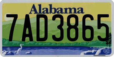 AL license plate 7AD3865