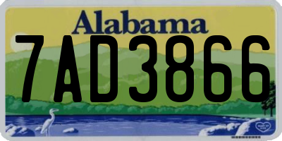 AL license plate 7AD3866