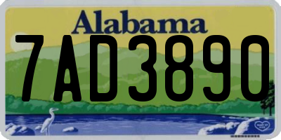AL license plate 7AD3890