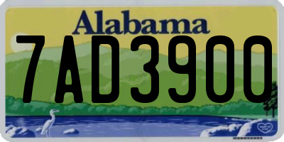 AL license plate 7AD3900