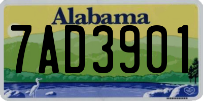 AL license plate 7AD3901