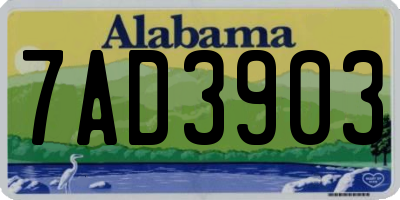 AL license plate 7AD3903
