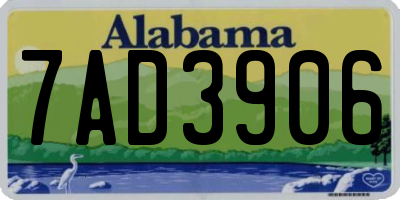 AL license plate 7AD3906