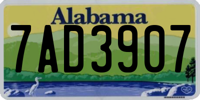 AL license plate 7AD3907