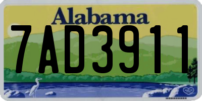 AL license plate 7AD3911