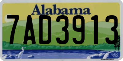 AL license plate 7AD3913