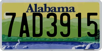 AL license plate 7AD3915