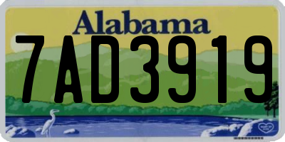 AL license plate 7AD3919