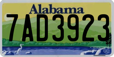AL license plate 7AD3923